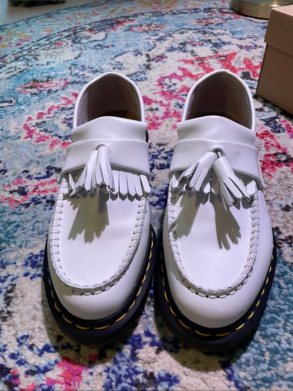 Dr. Martens 
ADRIAN
Yellow Stitch Leather Tassel Loafers